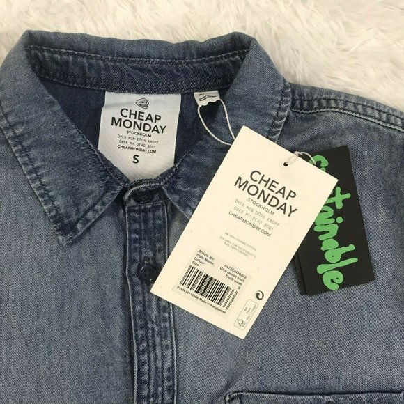 CHEAP MONDAY Men's "Give Denim" Shirt - SIZE SMALL - Picture 4 of 8